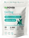K9 Power Go Dog Hydration & Performance Drink Mix 1 lb - Muscle Function için Active Dog Supplement, Recovery, Electrolytes Support ile