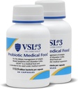 VSL #3 Probiyotiks for Digestive Health, IBS & UC Belirtileri - 112.5B CFUs, High-Potency, Multi-Strain, Live, Reerated Probiyotik, Medical Food for Gut Health Support in Men & Women, 120 Capsules