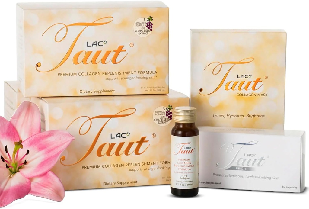 TAUT Premium Advanced Collagen - Kadınlar için Sıvı Kolajı Gelişmiş Formula Hydration, Vitamins C, Wrinkles, Fine Lines ve Sagging Skin - En İyi Sıvı Kolajn