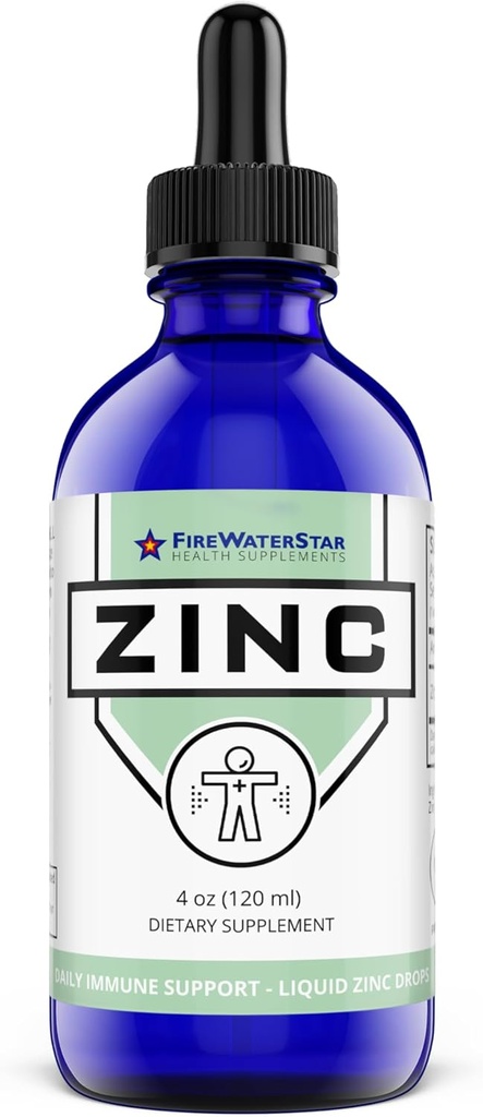 FWS Sıvı çinko Supplement for Men Women Kids, Organic Non-GMO Vegan, Ionic çinko Sulfate Drops, Immune System Boost Health Skin Support General Wellness, 60 Day Supply, 4 ozzz