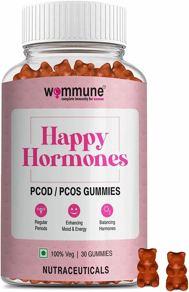 PCOD Denge Gummies | Normal Dönemler I Hormonal Imbalance, Doğal Hamile I Inositol Forized Help in Face Hair & Acne , Gecikmiş Dönem - Revitalize, Rebalance, Recharge - Gummies
