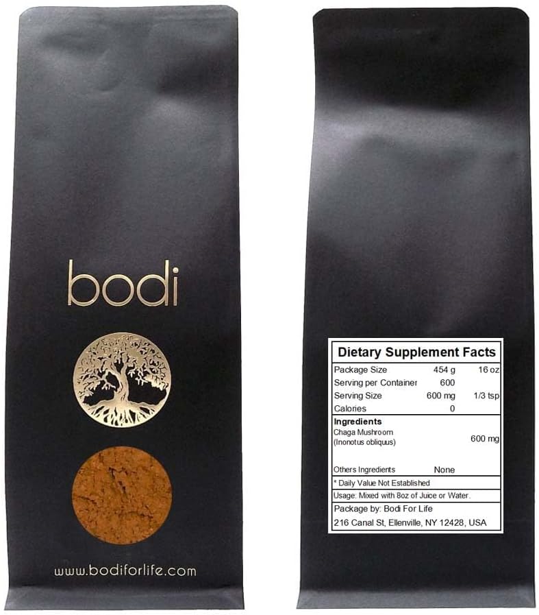 Vücut: Chaga Mushroom Fine Toz | 2oz to 5lb | 100% Pure Natural Hand Crafted (4 Ounce)