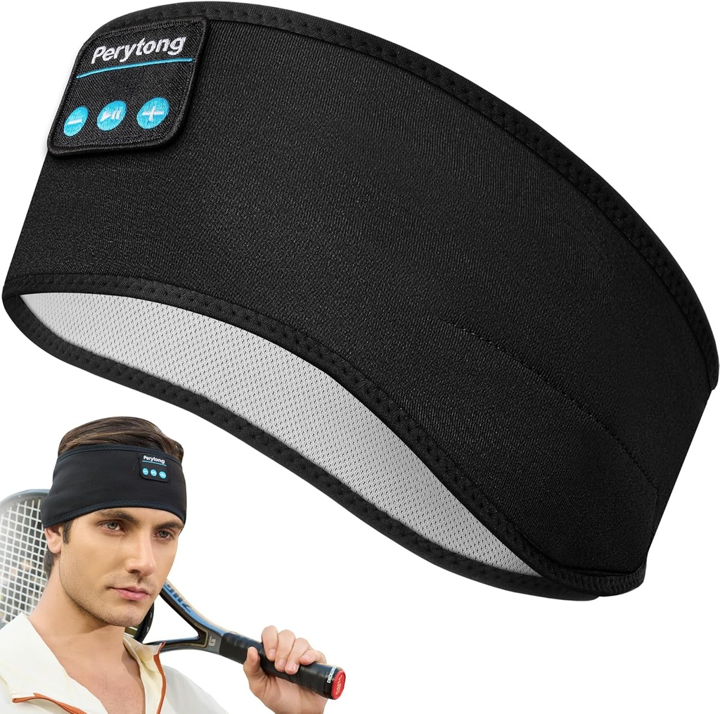 Perytong Sleep Kulaklıklar Kablosuz, Bluetooth Sports Headband, Ultra-Thin HD Stereo Konuşmacılar, Unisex, Uyku için Mükemmel,Workout,Jogging,Yoga,Insomnia, Air Travel, Meditasyon