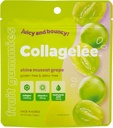 Collagelee Collagen Gummies - Marine Collagen Candy C, Hyaluronic Acid, & Biotin for Moisturized, Youthful, Plump Skin - Koreli Collagen Snacks (Shine Muscat Grape)