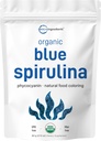 Βιολογική σκόνη μπλε spirulina (εκχύλισμα Phycocyanin), 60 σέρβις - Χωρίς ψαρίλα, 100% πρωτεΐνη Vegan από μπλε-πράσινη άλγη, φυσικός χρωματισμός φωτεινών τροφίμων για smoothies, Ψήσιμο, Ποτά & Μαγειρική