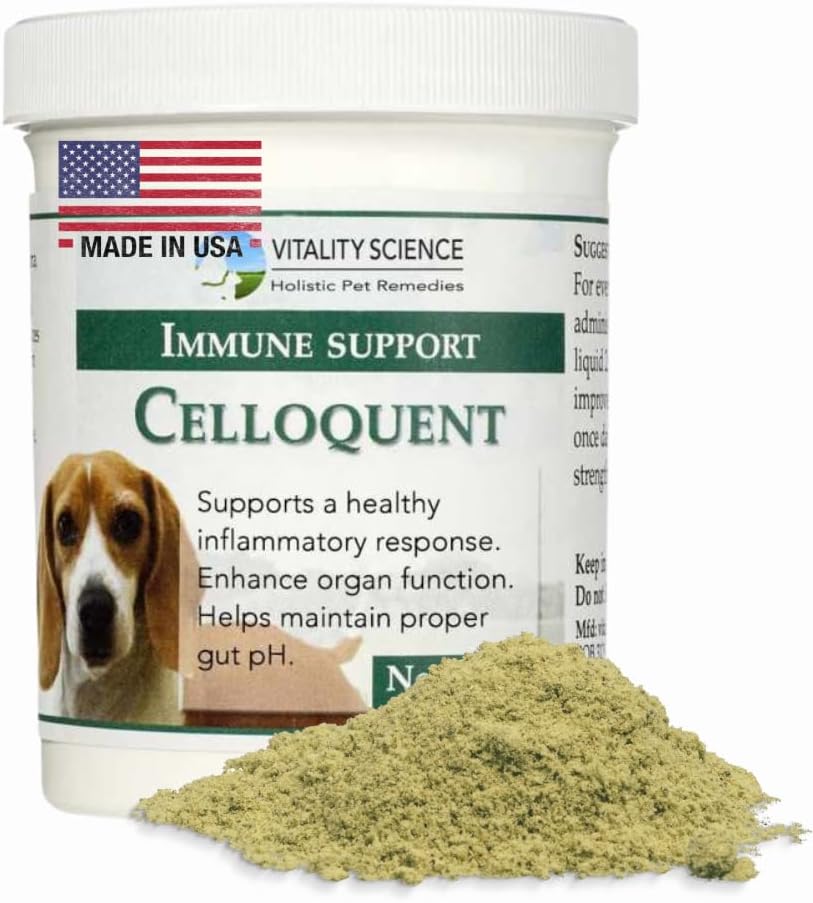 Vitality Science Celloquent for Dogs | Enhanced Immune Support | Maintains Proper Gut pH | Boosts Organ Function | Aids Detoxification & Healthy Inflammatory Response | 100% Safe and Natural (220g)