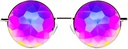 GloFX Kaleidoskop Gözlükleri - Metal Frame - Rainbow Diffraction Rave EDM Festival