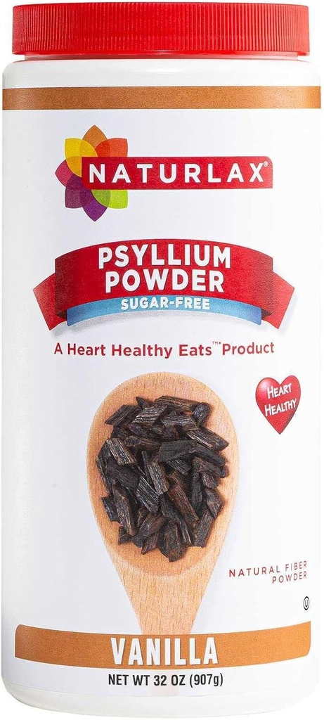 Sugar-Free Psyllium Husk Fiber Toz, Vanilla Flavored 32 oz