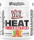 Heat L-Carnitine Powder Enhanced Thermogenic | 1500 mg L-Carnitine | Maximum Absorption Formula | Great Taste for Men & Women | 30 Servings (30 Serving, Gummy Bear)