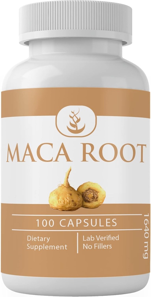 PURE ORIGINAL INGREDIENTS Maca Root, (100 Capsules) Her zaman Pure, No Wordss Or Fillers, Lab TY