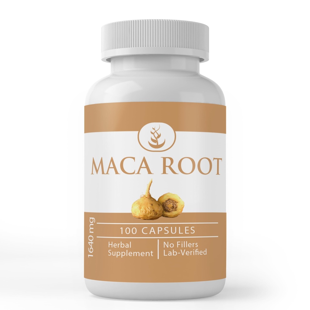 PURE ORIGINAL INGREDIENTS Maca Root, (100 Capsules) Her zaman Pure, No Wordss Or Fillers, Lab TY