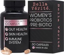 Bella Vérité. Probiyotik & Prebiyotik Kompleksi - Kadınların Digestive & Gut Health - 3.45 Milyar CFU Lactobacillus Probiyotikleri Clearer Skin - Daily Probiyotik Supplement (30 Vegetarian Capsules)