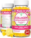 Lunakai USA Made Collagen, Gummies - 200 mg Non-GMO Anti-Aging Formula with Biotin, çinko, Vitamins C & E for Hair, Skin and Nails, 60ct