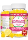 Lunakai USA Made Collagen, Gummies - 200 mg Non-GMO Anti-Aging Formula with Biotin, çinko, Vitamins C & E for Hair, Skin and Nails, 60ct