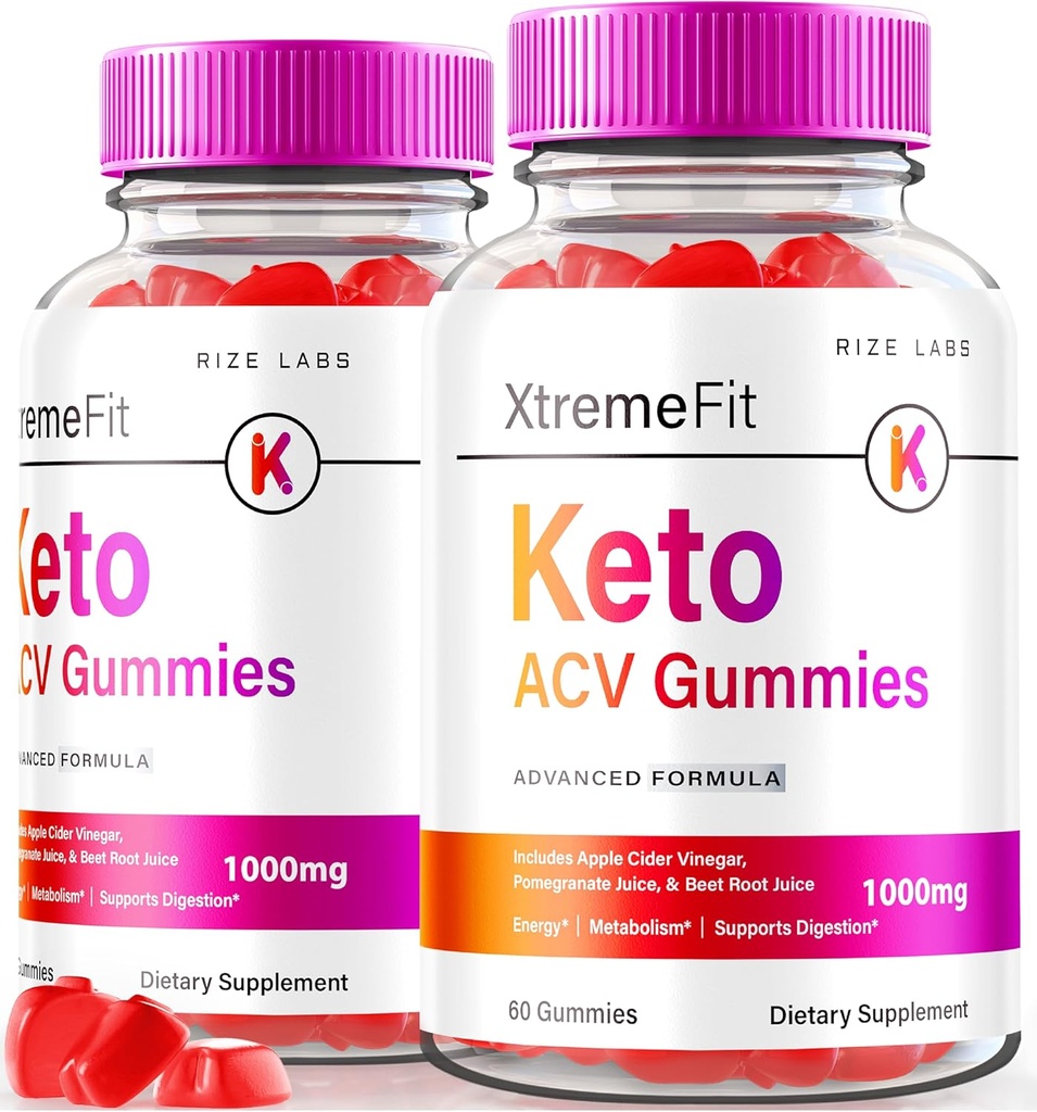 Laboratuarları - Gelişmiş Kilo Kaybı için Xtremefit, Gelişmiş Formula, Apple Cider Vinegar Supplement (120 Gummies)