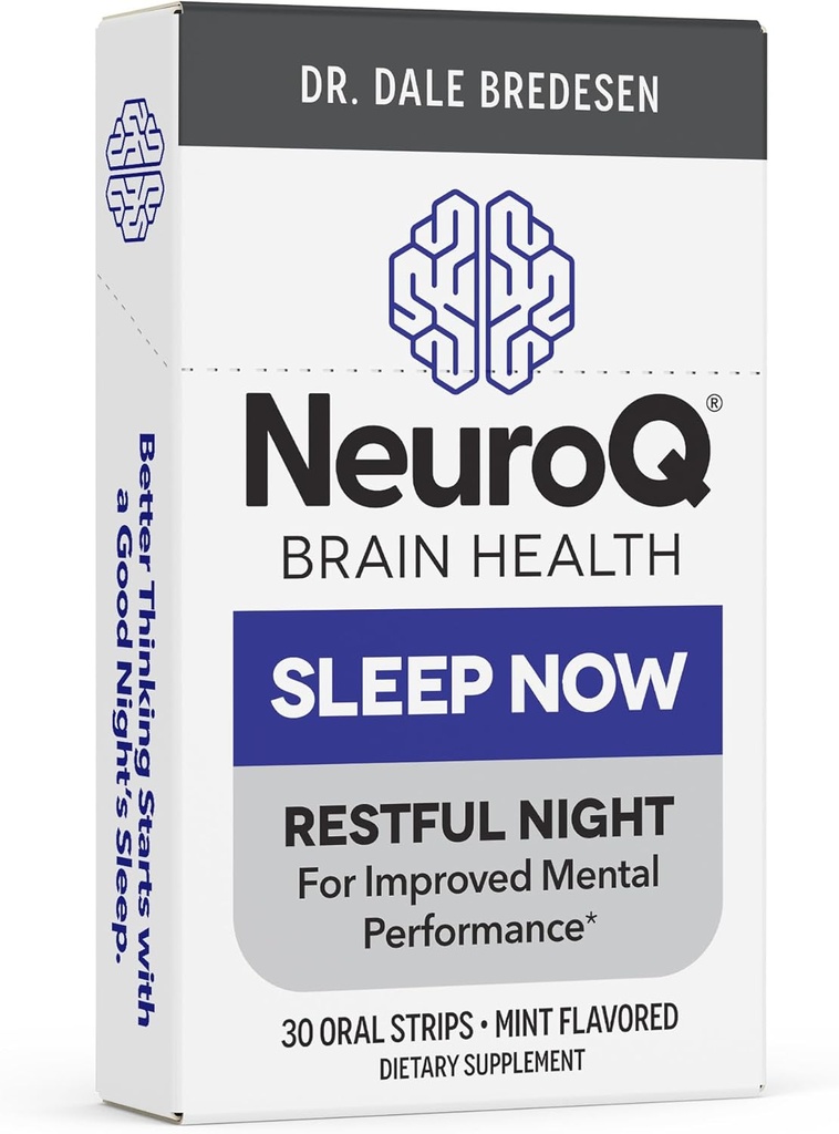 Yaşam Sezonları NöroQ Sleep Now - Natural Sleep Support Supplement - Sağlıklı Uyku Lisansları ve Beyin Fonksiyonu - Melatonin & L-Theanine - Non-Habit Format - 30 Mint Oral Strips