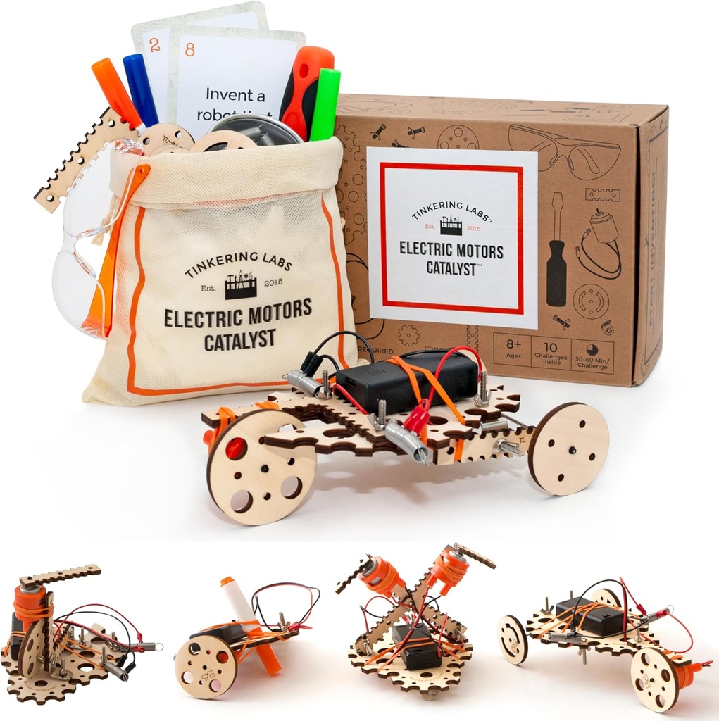 Robotics Engineering Kit | Designed by Scientists | 50 Plus Parts | 10 Plus STEM Projects for Kids 8 to 12 | Learn Electronics, Science | Grow Creativity, Grit | DIY Inventor Toy Gift