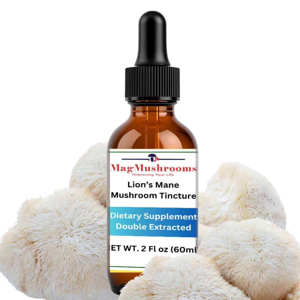 Lion's Mane Tincture, High Potency, Double Extracted, 60 Daily Dos