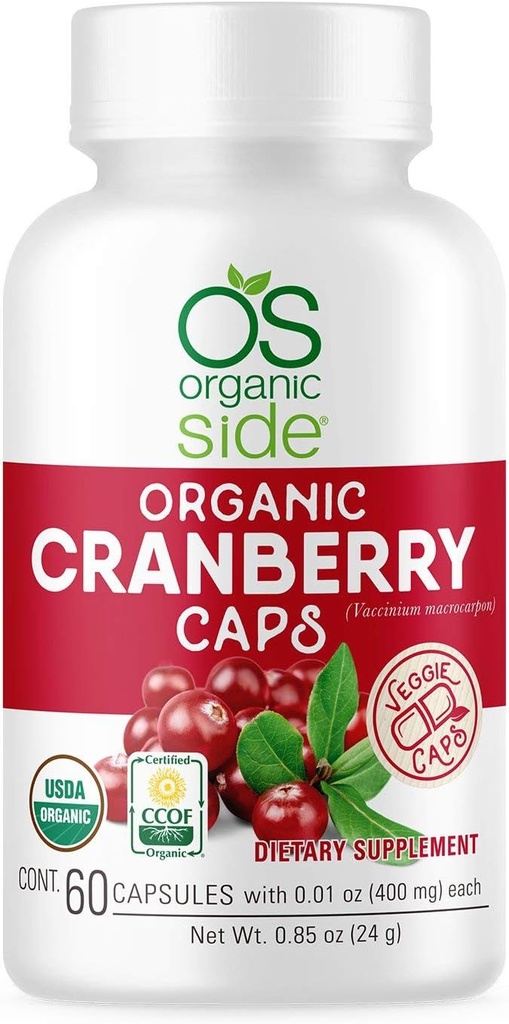 Organik Cranberry 60 Capsules - UTI'nin Önlenmesi - sertifikalı USDA - Non GMO - Vegan