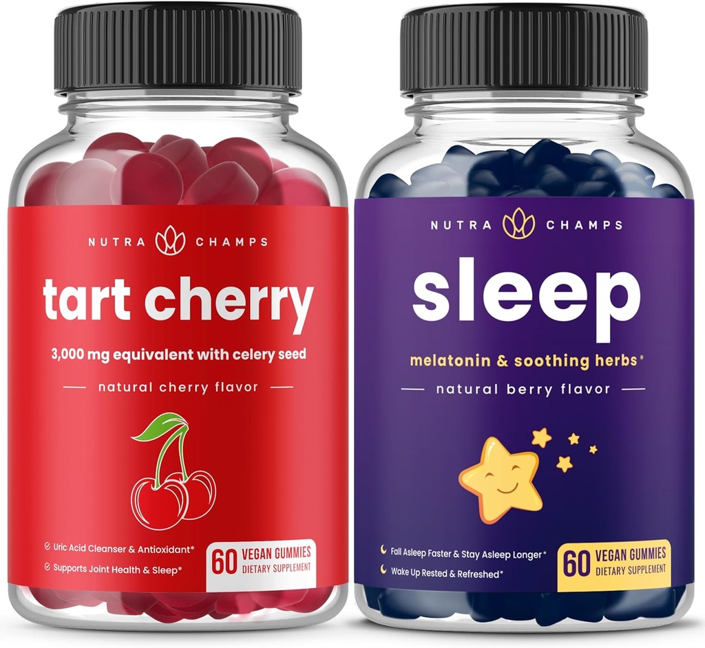 NutraChamps Tart Cherry & Sleep Gummies Sche | Tamam Kas & Sleep Support