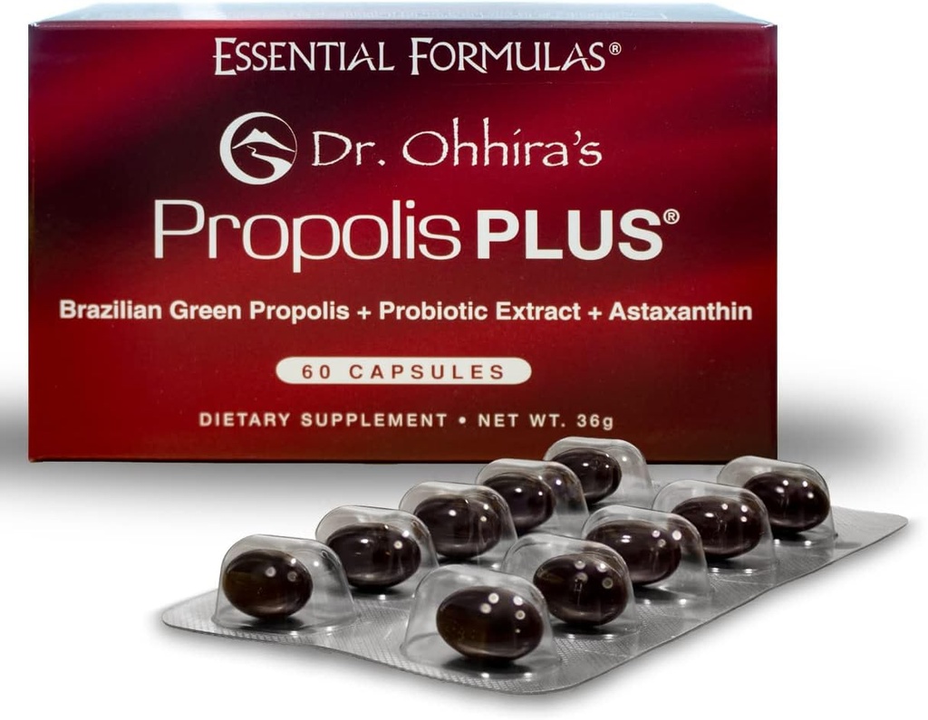 Dr. Ohhira'nın Propolis Plus 60 Capsules with Brezilyalı Green Propolis, Probiyotik Ekstraksiyon ve Astaxanthin