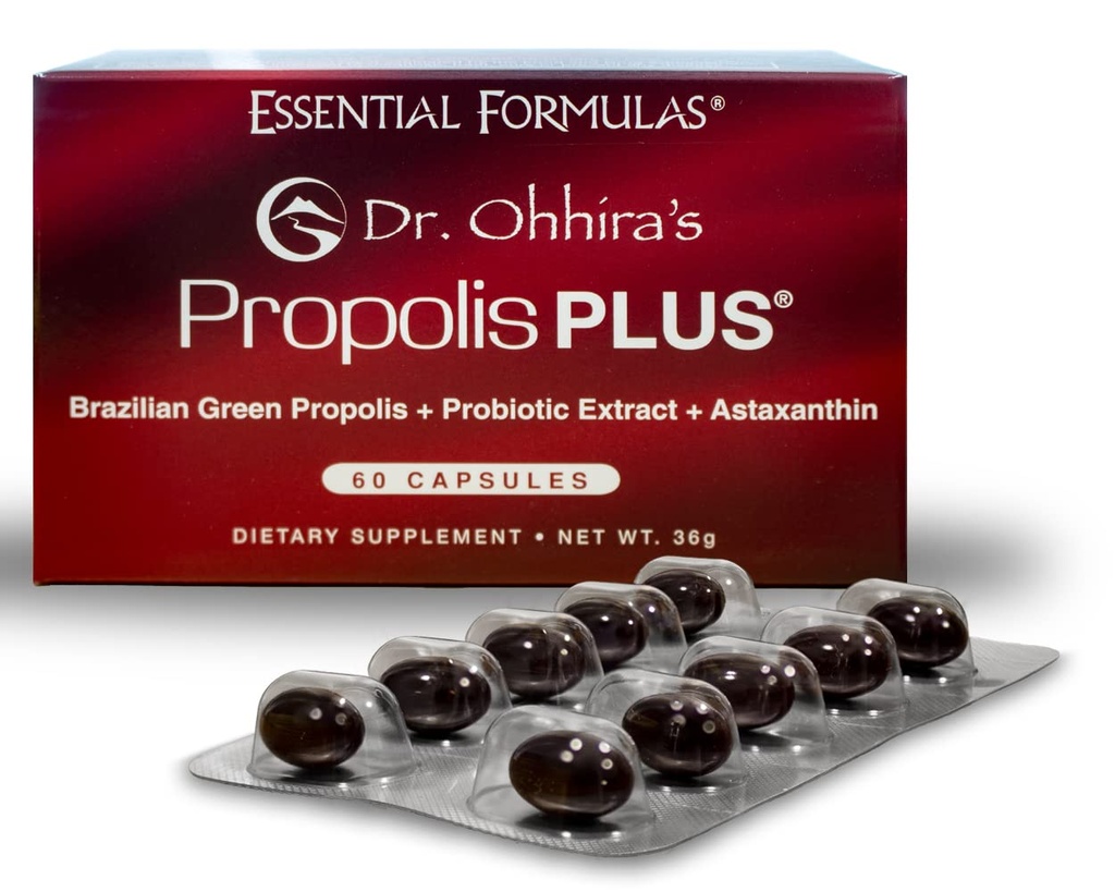 Propolis Plus 60 κάψουλες του Δρ. Οχίρα με πρόπολη της Βραζιλίας, προβιοτικό εκχύλισμα και ασταξανθίνη