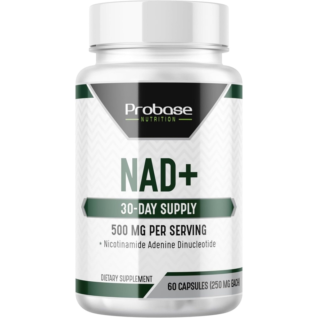 Probase Nutrition NAD Supplement 500mg High Potency 30 Day Supply NAD Maximizer Παρόμοια με Nicotinamide Riboside Vegan Non GMO Δοκιμασμένο τρίτο μέρος