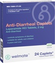 WELMATE - Αντιδιαρρηκτικές αιχμές (24 αιχμές) - Loperamide HCL 2 mg - Diarrhea Symptom Reliver - Αναστατωμένο στομαχόπονο Reliever - Αντιδιαρροϊκά χάπια - Over-The-Counter Medication