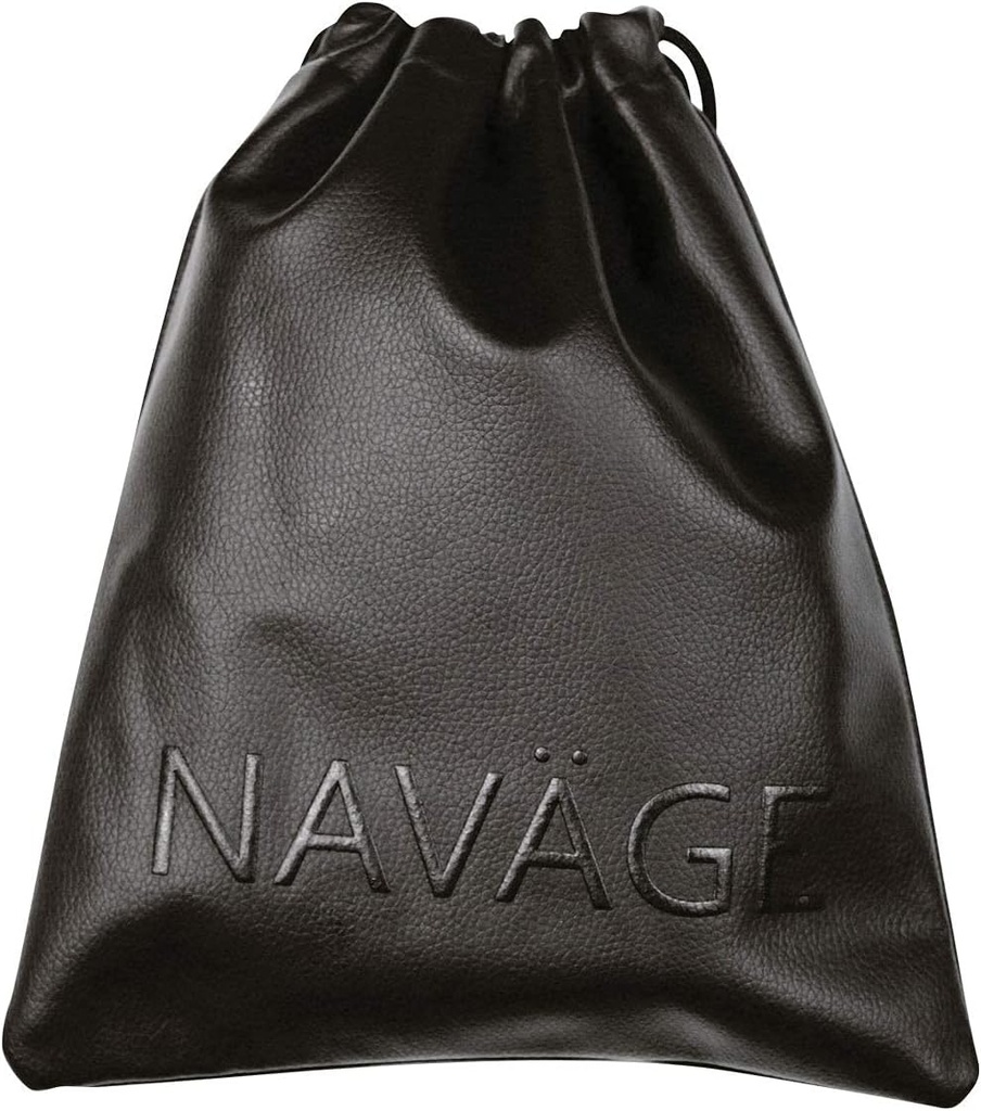 Navage Travel Bag (Black) - Vegan Deri Seyahat Pouches for Women and Men - Navage Nasal Irrigation System - Versatile Drawstring Pouch ve Makyaj Bag (8.25)