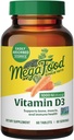 MegaFood Vitamin D3 1000 IU (25 mcg) - Vitamin D Supplements with Real Food, Immune Support, Supports Bones, Teeth & Muscles, Vegetarian, Gluten-Free, Non-GMO, Kosher – 60 Tablets, 60 Servings