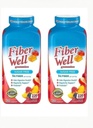 Fiber Well Sugar Free Gummies Supplement, Peach, Strawberry ve Berry Flavored (2 Şişe, Şeker Free)