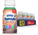 PediaSure Peptide 1.0 Cal,24 Count, Complete, Balanced Nutrition for Kids with GI Conditions, Peptide Based Formula, with 7g Πρωτεΐνης και Πρεβιοτικών, for Oral or Tube Theeding,Chocolate,8-fl-oz Μπουκάλι