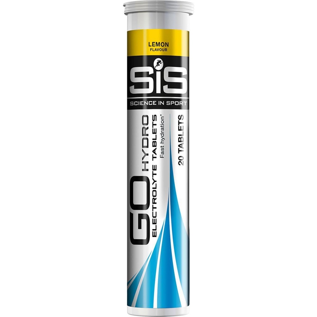 SIS Hydro Electrolyte Drink Tablets, Electrolyte Tabs for Hydration, Advancedd Endurance Sports Drink for Run, Bisiklet, Triathlon, Lemon - 20 Tabletler - 1 Pack
