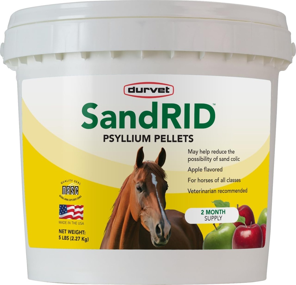Durvet 699627 Sandrid Psyllium Pellets, 5 Lb, 5 Pound (kısa 1)
