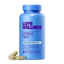 Love Wellness Sparkle Fiber | Fiber Supplement with Digestive Enzymes | Greens Superfood Toz & Psyllium Husk Toz | Kadınlar için Gut Health | Regularity & Bloating Relief | 90 Count
