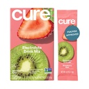 Cure Hydration | Plant-Based Electrolyte Drink Mix | Nodrew Sugar | Dehidrasyon Yardımı Banyo Su ile Yapılan | Non-GMO | Vegan | 8 Packets Kutu - Strawberry Kiwiwi