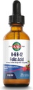 KAL B-6 B-12 Folic Acid DropIns, Sıvı Vitamin B Supplement Drops, Kalp Sağlığı, Enerji, Kırmızı Kan Hücresi Metil B12 ve Metil Folate ile Destek, Doğal Karışık Berry Flavor, 59 Hizmet, 2oz