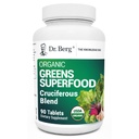 Dr. Berg'in Yeşilleri Superfood Cruciferous Sebze Tabletleri - Yetişkinler için Sebze Supplements / 11 Phytonutrient Super Greens - Enerji, Immune System & Liver Veggie Tabletleri - 90 Tablet