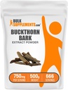 BulkSupplements.com Buckthorn Bark Extract Toz - Buckthorn Bark Toz, Herbal Supplement - Vegan & Gluten Free, 750 mg per Service, 500g (1.1 lbs) (Paket 1)