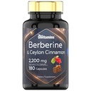 Ceylon Cinnamon ile Berber: 2200 mg Per Capsule - 180 Capsules | Natural Berberine Supplement for Cardiovasular & Circulatory System Health* | 6 Ay Supply | Made in the USA!