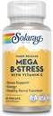 SOLARAY Mega Vitamin B-Stress, Timed-Release Vitamin B Complex with 1000 mg of C for Stress, Energy, Red Blood Cell & Immune Support, 60 Day Garanti, Vegan, 20 Hizmet, 60 VegCaps