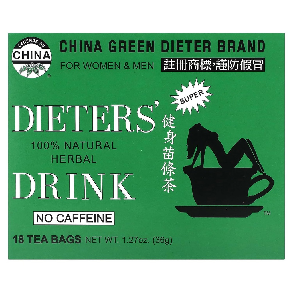 Lee'nin Tea Diyeters'% 100 Doğal Herbal İçer, No Caffeine, 18 Çay Çanta, 1.27 oz (36 g)