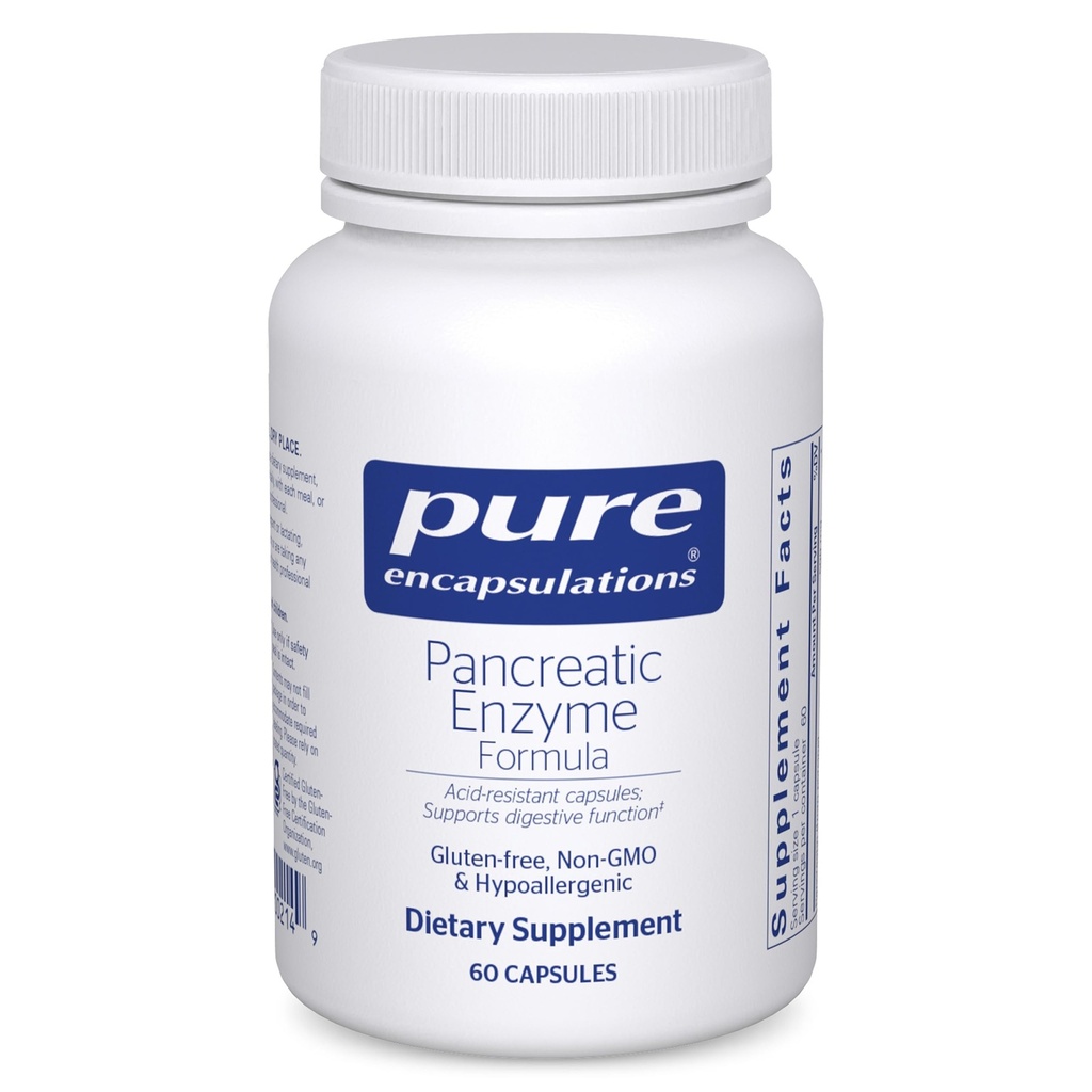 Saf Encapsulations Pancreatic Enzyme Formula - Dargestive Enzymes for Digestion - Supports Gut Health* - Targeted Delivery Capsules - Gluten Free & Non-GMO - 60 Capsules