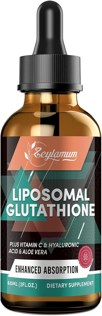 2000MG Liposomal Glutathione Liquid Drops, Ultra High Abxia, Natural Detoxification, Immune System & Skin Supprot*, L-Glutathione, Capsules Alternative, 2.02 OZ