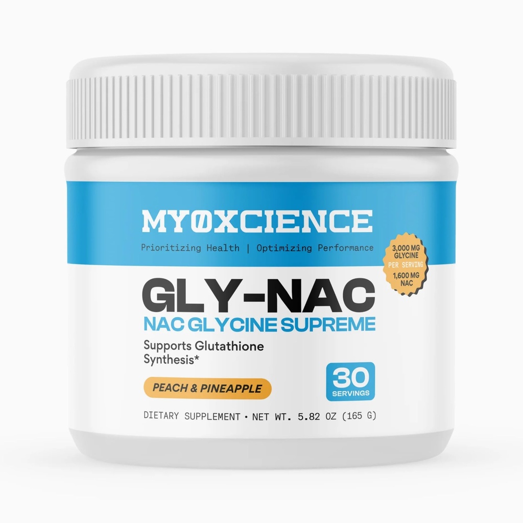 MYOXCIENCE NAC Glycine Supreme | N-Acetyl-L-Cysteine, Glycine ve Taurin Kombinasyonu (Doğal Peach ve Pineapple Flavor) (30 Hizmet)