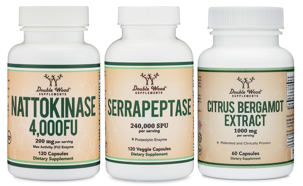 Nattokinase Supplement (120 Κάψουλες), Serrapeptase (120 Κάψουλες), Citrus Bergamot (60 Κάψουλες)