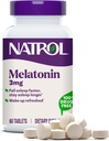 Natrol Melatonin 3 mg, Restful Sleep için Diyet Supplement, Yetişkinler için Uyku Tamamları, 60 Melatonin Tabletleri, 60 Gün Supply