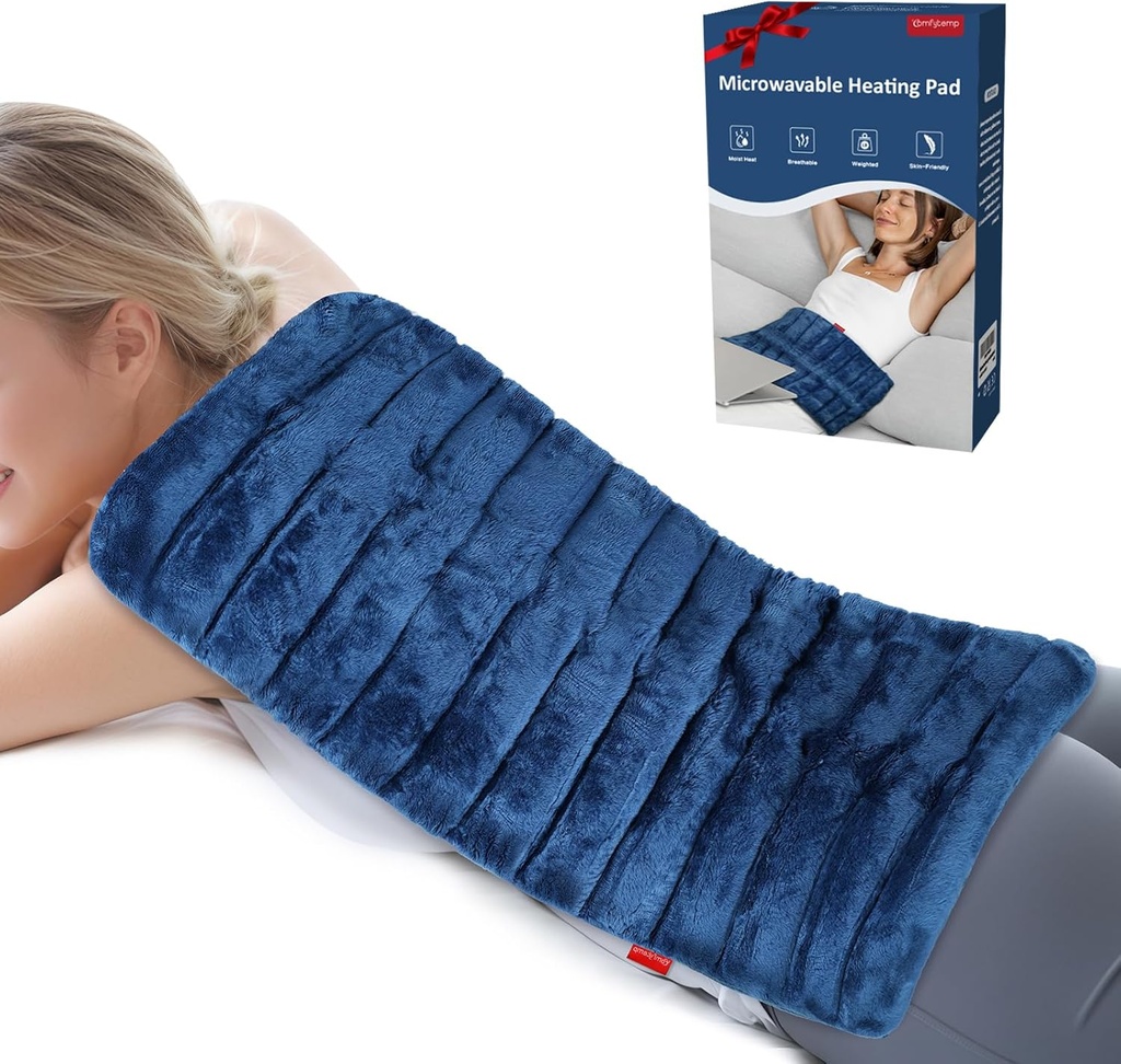 Comfytemp Ekstra Büyük Mikrowavable Isıtma Sistemleri Geri Ağrı Yardımı için, 12"x23" 3.7 LB Moist Heat Pad for neck, Cramps, Physical Therapy Mothers Day Armağanları Aches, Commons