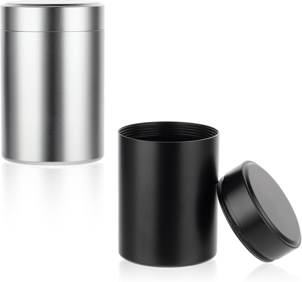 2paratif Metal Pill Organizer, Round Daily Pill Box Sahibi Pocket Small Pill Case Medicine Organizer Vitamin Şişe Konteynerleri Seyahat Edecek Açık Balık Yağları Supplements (Black+Silver)