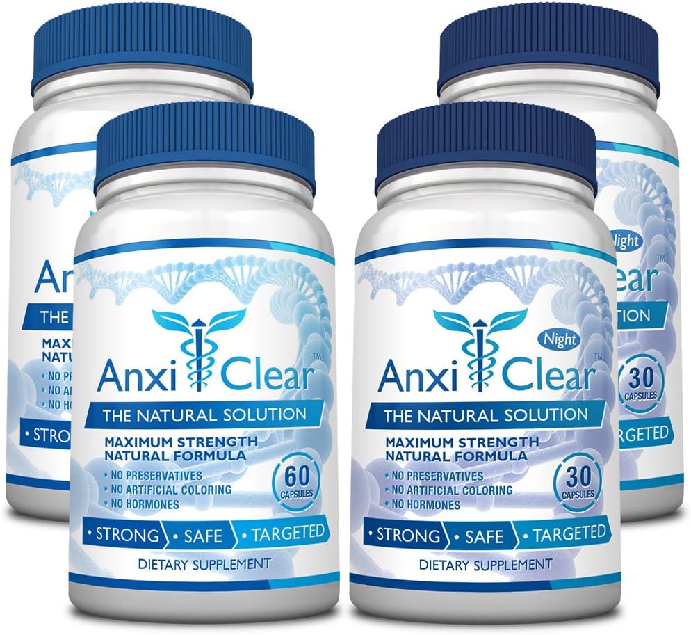 Tüketici Sağlığı AnxiClear - Boosts Mood, Calms The Mind, Elevates Serotonin Seviyeleri - 5-HTP, L-thianine - 2 Day + 2 Night
